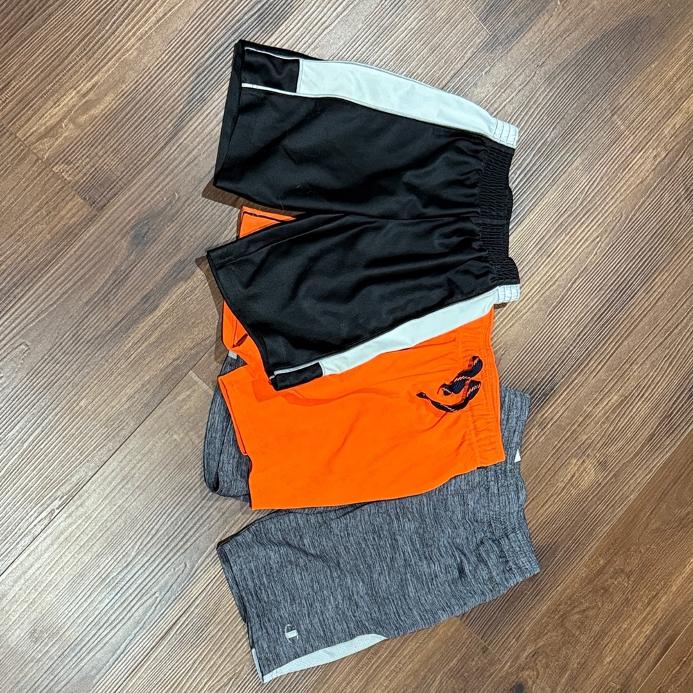 Athletic Shorts Set of 6 in Red, Gray, Black, and Orange